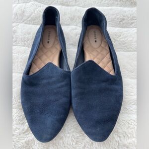 Birdies Loafers - the Heron in navy suede